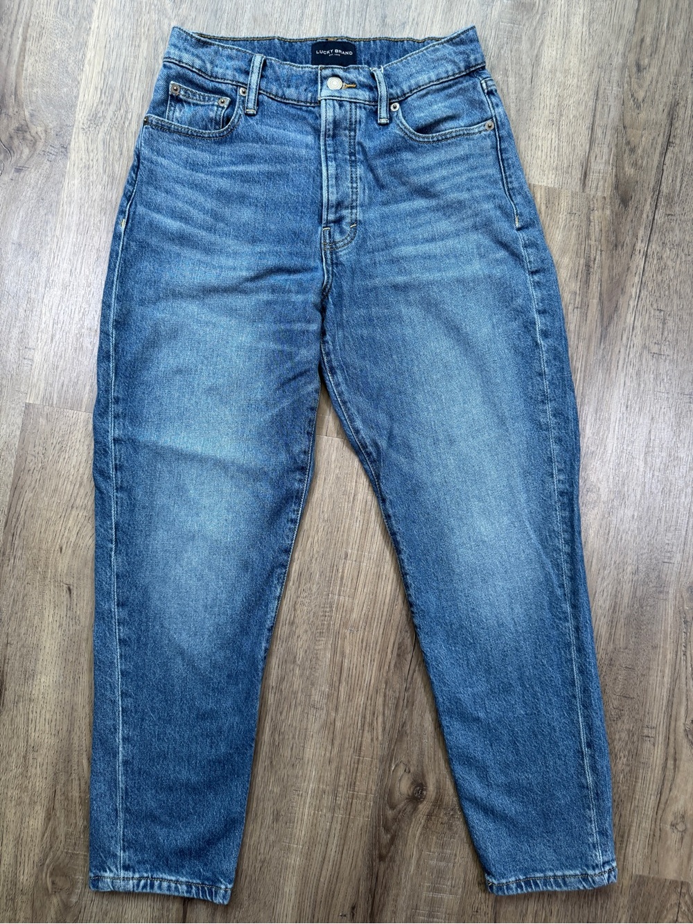 Lucky Brand Drew Mom High Rise Taper Jeans Medium Wash Size 4/27